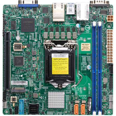 Supermicro X12STL-IF Workstation Motherboard - Intel C252 Chipset - Socket LGA-1200 - Mini ITX - MBD-X12STL-IF-O