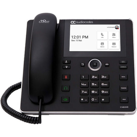 AudioCodes C450HD IP Phone - Corded - Corded - Wall Mountable - Black - IPC450HDEPSG