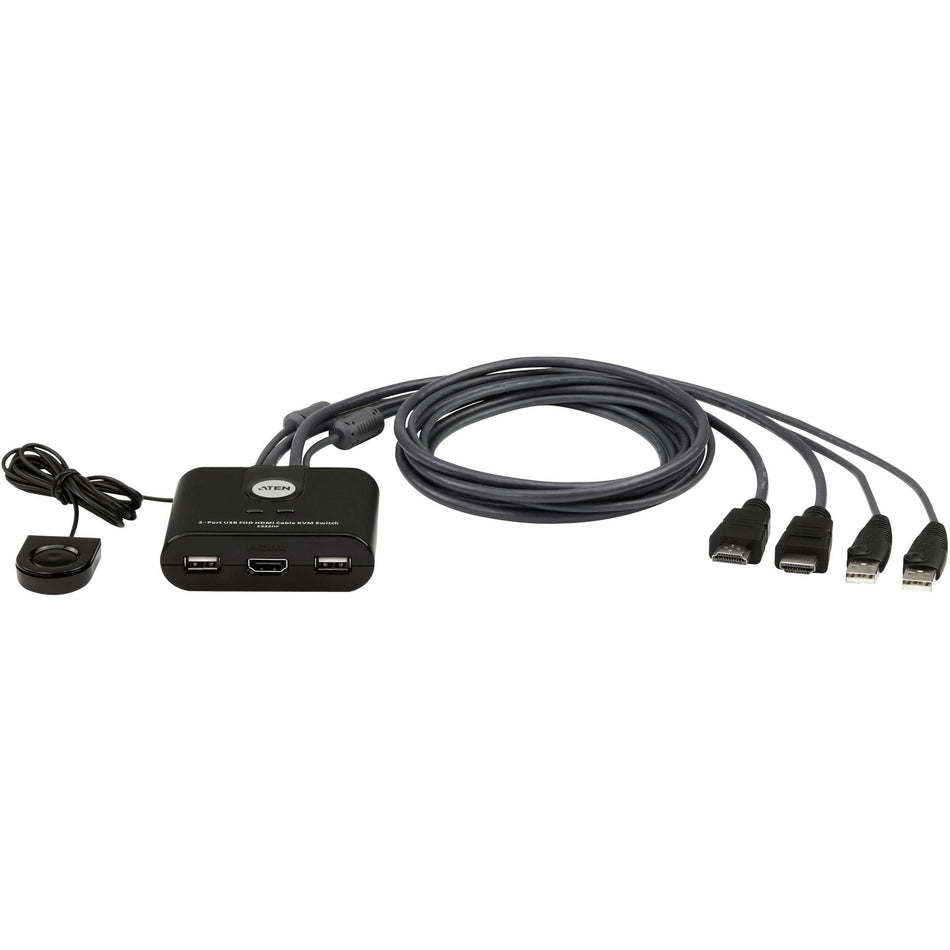 ATEN CS22HF 2-Port USB FHD HDMI Cable KVM Switch - CS22HF