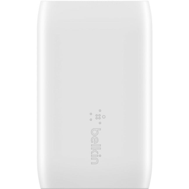 Belkin BoostCharge Dual Wall Charger with PPS (USB-C Cable with Lightning Connector included) - Power Adapter - WCB007DQ1MWH-B5