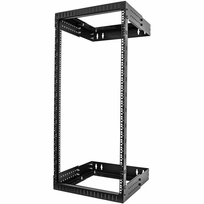 StarTech.com 2-Post 24U Heavy-Duty Wall Mount Network Rack, 19" Open Frame Server Rack with Adjustable Depth, Data Rack for IT Equipment~ - RACK-24U-20-WALL-OA