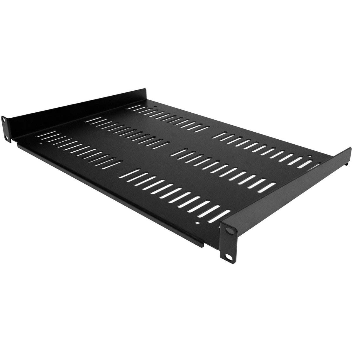 StarTech.com 1U Vented Server Rack Cabinet Shelf - Fixed 12" Deep Cantilever Rackmount Tray for 19" Data/AV/Network Enclosure w/Cage Nuts - SHELF-1U-12-FIXED-V