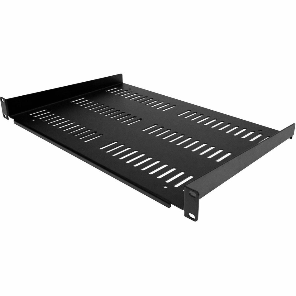 StarTech.com 1U Vented Server Rack Cabinet Shelf - Fixed 12" Deep Cantilever Rackmount Tray for 19" Data/AV/Network Enclosure w/Cage Nuts - SHELF-1U-12-FIXED-V