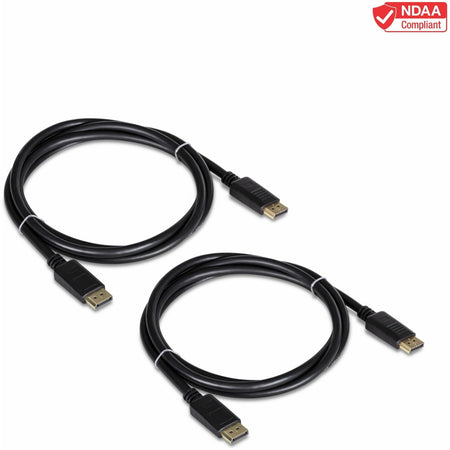 TRENDnet 6 Foot DisplayPort 1.2 Cable, 2-Pack, Includes 2 x DisplayPort 1.2 Cables, Supports up to 2560 x 1440 @ 144Hz, Black, TK-DP06/2 - TK-DP06/2