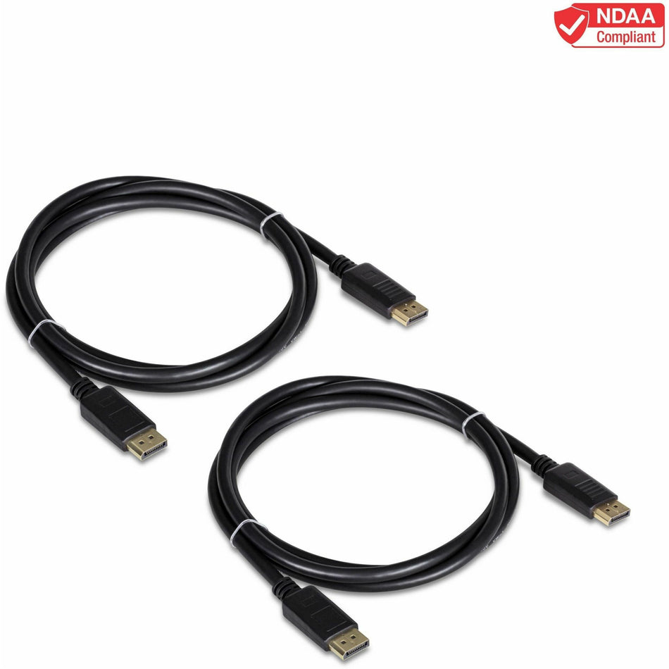 TRENDnet 6 Foot DisplayPort 1.2 Cable, 2-Pack, Includes 2 x DisplayPort 1.2 Cables, Supports up to 2560 x 1440 @ 144Hz, Black, TK-DP06/2 - TK-DP06/2