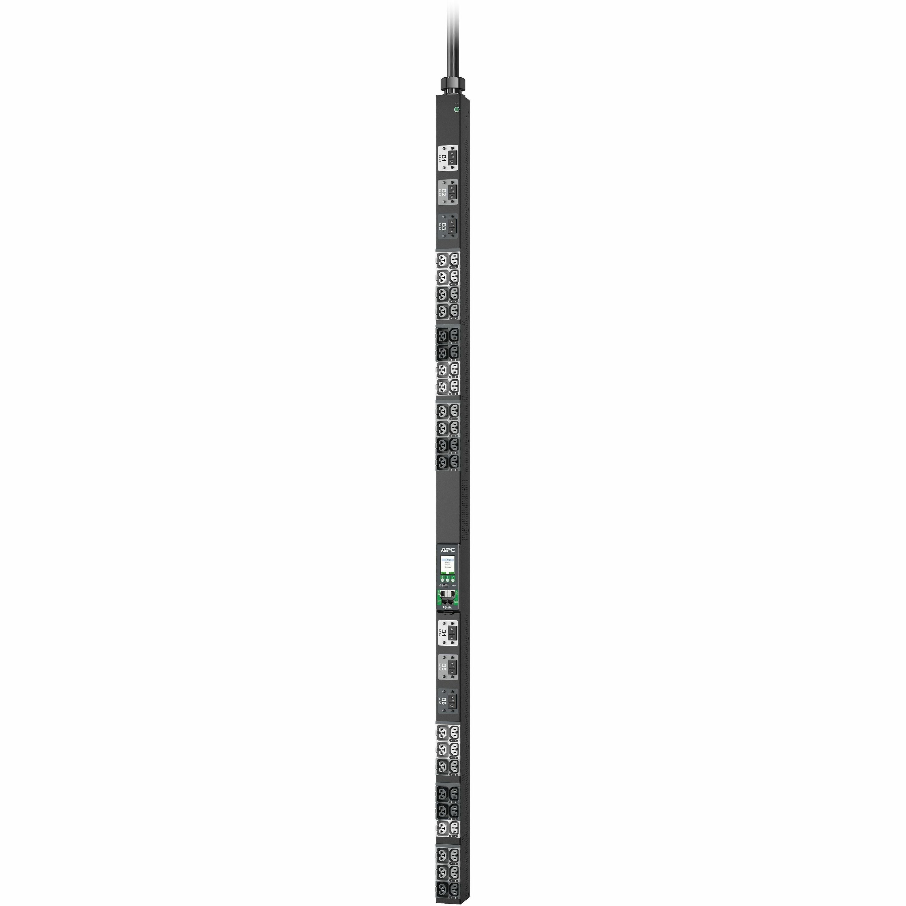 APC NetShelter Rack PDU Advanced, Metered Outlet, 3Phase, 17.3kW, 208V 60A, 42 Outlets, 460P9 - APDU10452MO