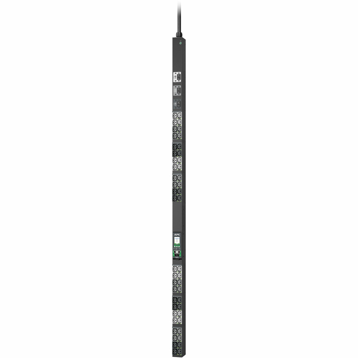 APC NetShelter Rack PDU Advanced, Switched Metered Outlet, 3Phase, 8.6kW, 208V 30A, 48 Outlets, L21-30P - APDU10351SM