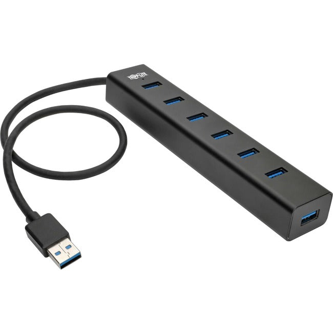 Tripp Lite by Eaton 7-Port USB-A Mini Hub - USB 3.x (5Gbps), International Plug Adapters, Aluminum Housing - U360-007-AL-INT