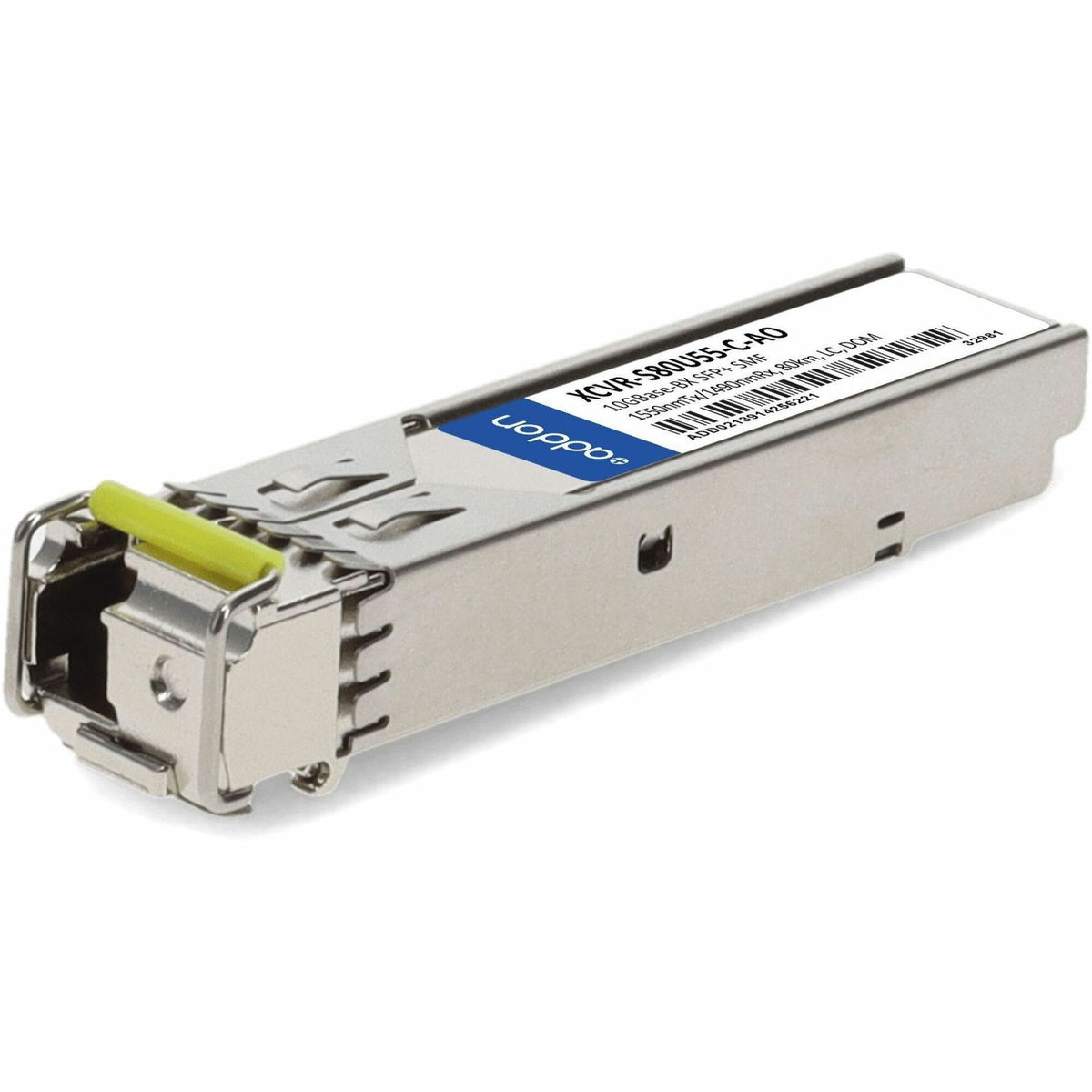 AddOn Ciena&reg; XCVR-S80U55-C Compatible TAA 10GBase-BX SFP+ Transceiver (SMF, 1550nmTx/1490nmRx, 80km, LC, DOM) - XCVR-S80U55-C-AO