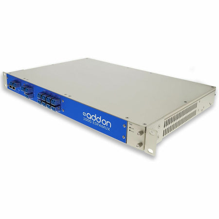 AddOn 8 Channel C-Band Active MUX EDFAs and Tunable Dispersion Compensator, ITU 100GHz, Channels 28-35, 8x100G, 120km, Power Budget 35.5dB (Link Engineering Req'd) - ADD-EDFAMUX-8X100G-28-120-DC