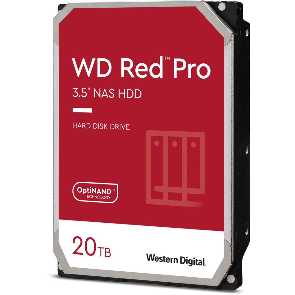 WD Red Pro WD201KFGX 20 TB Hard Drive - 3.5" Internal - SATA (SATA/600) - Conventional Magnetic Recording (CMR) Method - WD201KFGX