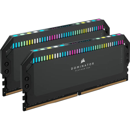 Corsair Dominator Platinum RGB 64GB (2 x 32GB) DDR5 DRAM 5200MHz C40 Memory Kit - Black - CMT64GX5M2B5200C40