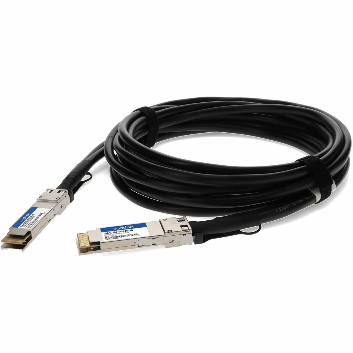 AddOn Dell&reg; DAC-Q28DD-200G-2M Compatible TAA Compliant 200GBase-CU QSFP-DD Direct Attach Cable (Passive Twinax, 2m) - DAC-Q28DD-200G-2M-AO