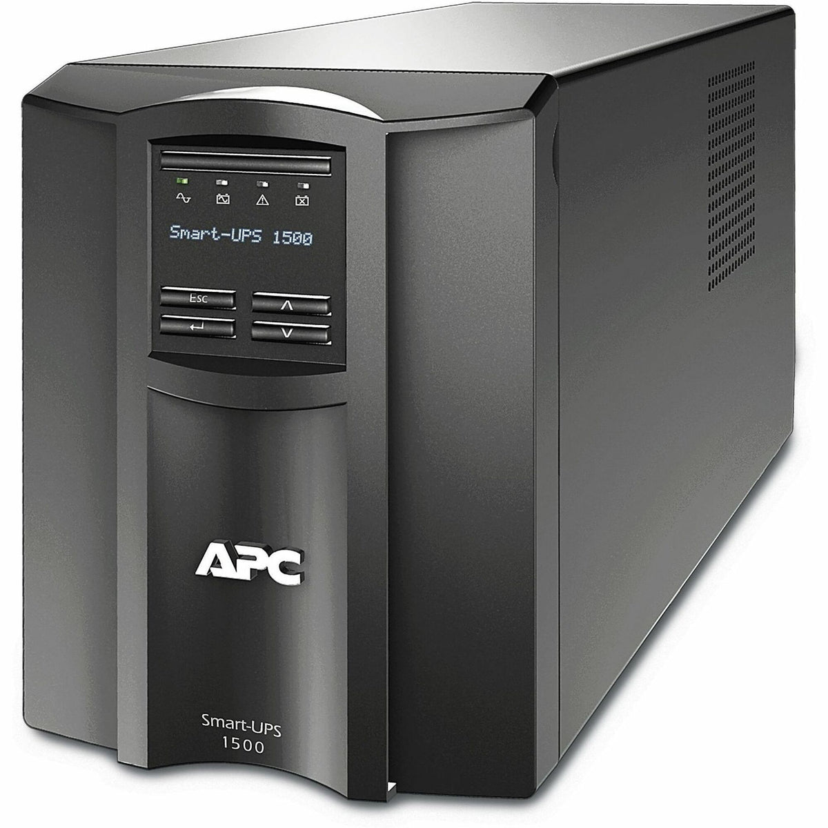 APC Smart-UPS, Line Interactive, 1500VA, Tower, 120V, 8x NEMA 5-15R outlets, SmartConnect Port+SmartSlot, Audible alarm disabled, AVR, LCD - SMT1500CX413