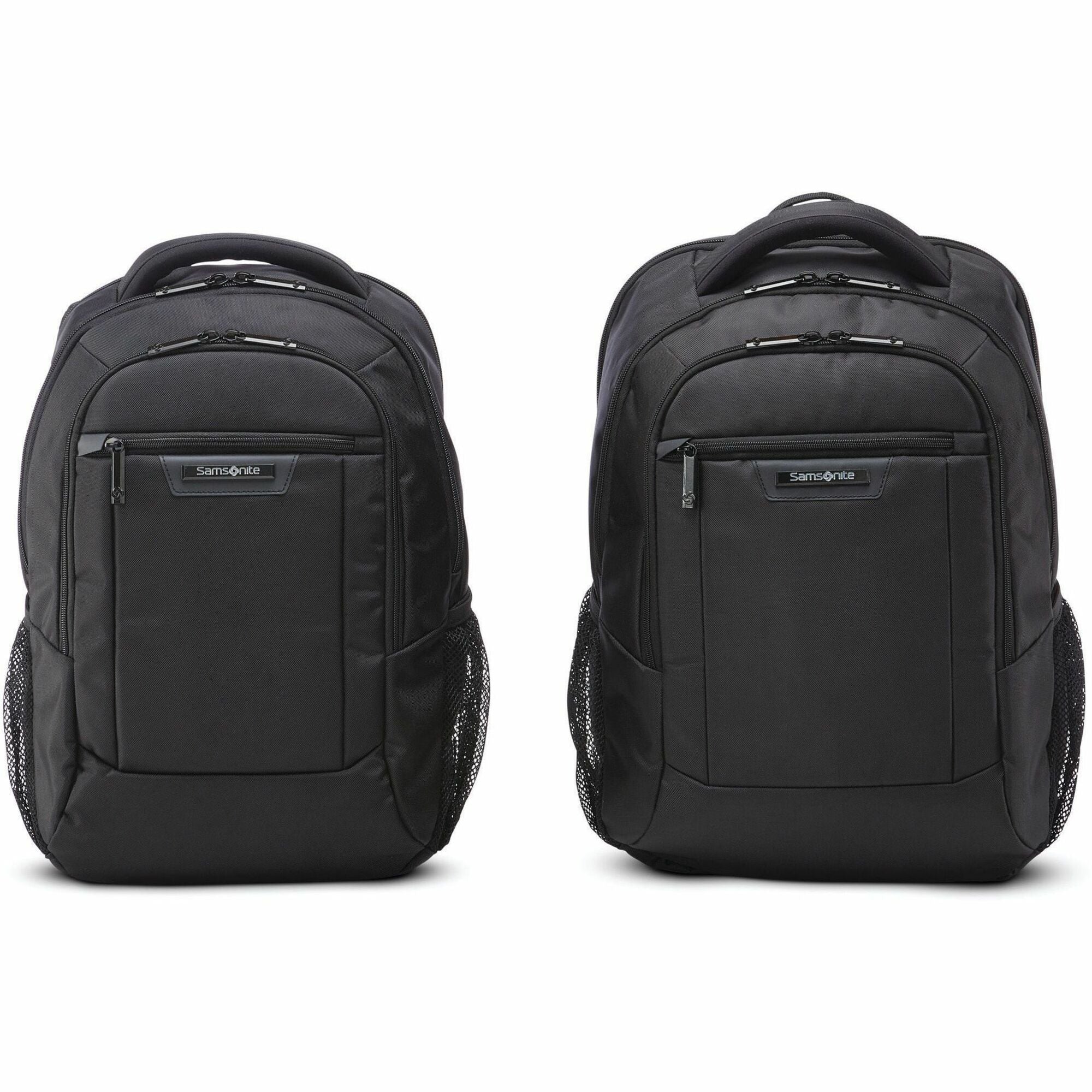 Samsonite Classic Business 2.0 Carrying Case (Backpack) for 13" to 15.6" Apple iPad Notebook, Tablet, Smartphone, Pen, Business Card, Accessories - Black - 141273-1041