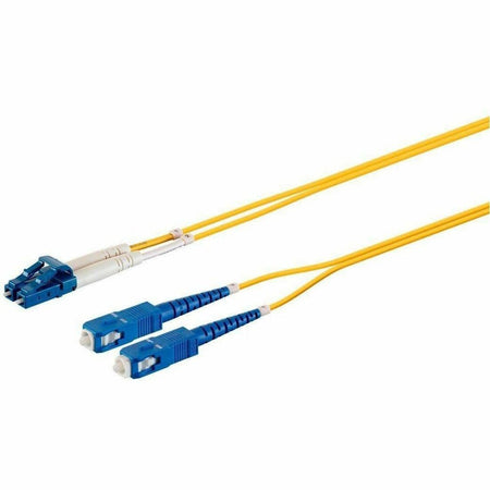 Monoprice Single-Mode Fiber Optic Cable - LC-SC UL 2mm 9/125 OFNR Duplex Yellow 3m - 38471