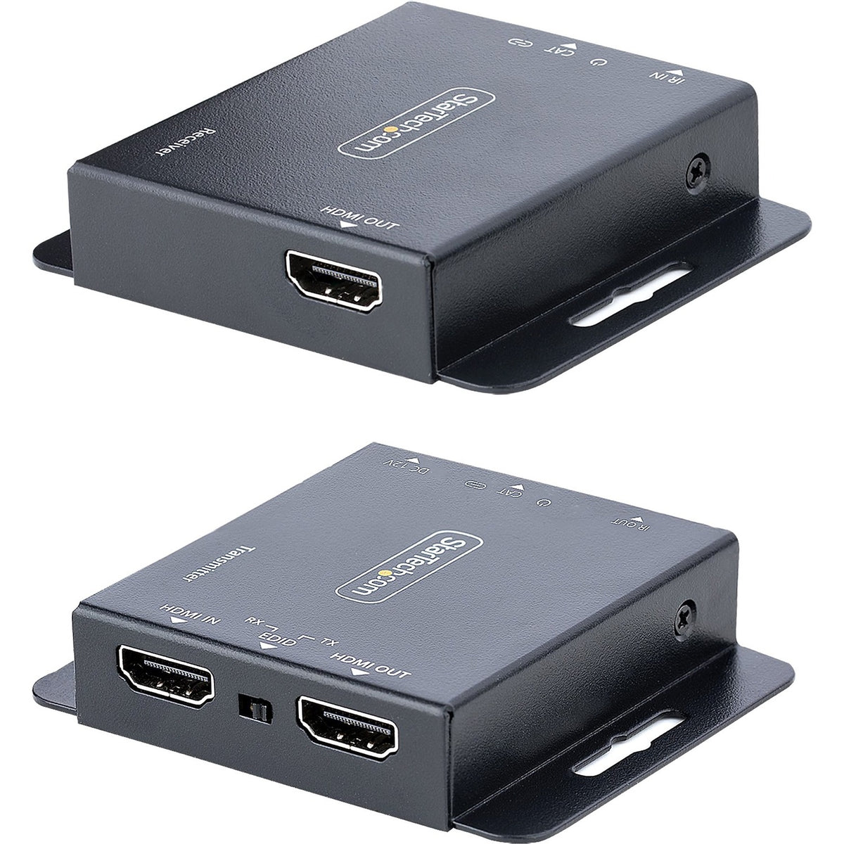 StarTech.com 4K HDMI Extender over CAT6/CAT5 Ethernet Cable, 4K 30Hz or 1080p 60Hz Video Extender, HDMI Transmitter and Receiver Kit - EXTEND-HDMI-4K40C6P1