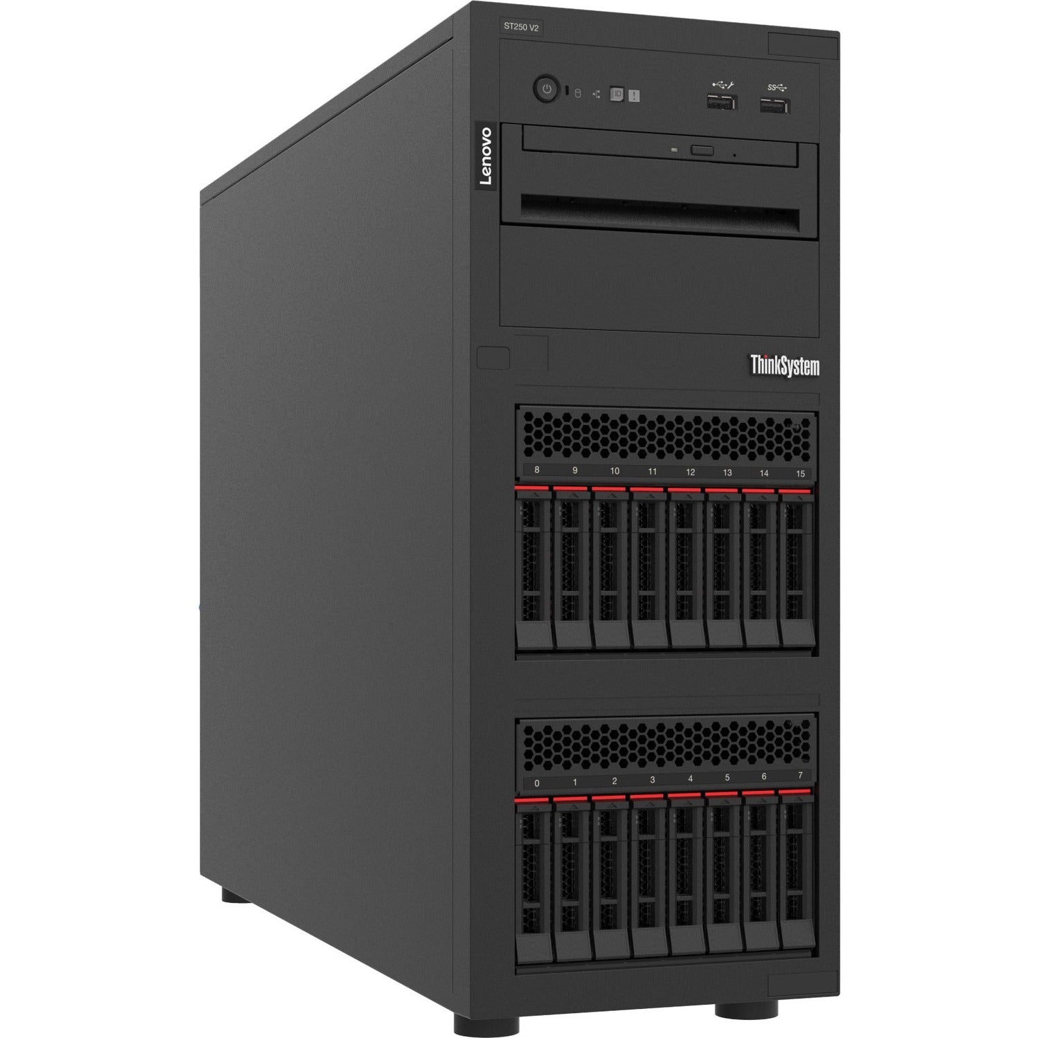 Lenovo ThinkSystem ST250 V2 7D8FA012NA Tower Server - 1 x Intel Xeon E-2336 2.90 GHz - 16 GB RAM - Serial ATA/600 Controller - 7D8FA012NA