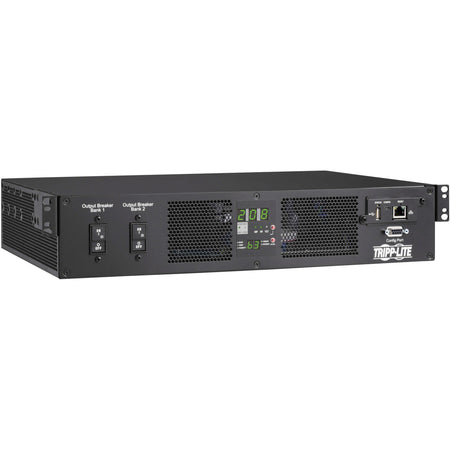 Tripp Lite by Eaton 7.4kW 200-240V Single-Phase ATS/Monitored PDU - 16 C13 & 2 C19 Outlets, Dual IEC 309 32A Blue Inputs, 3 m Cords, 2U, TAA - PDUMNH32HVAT2