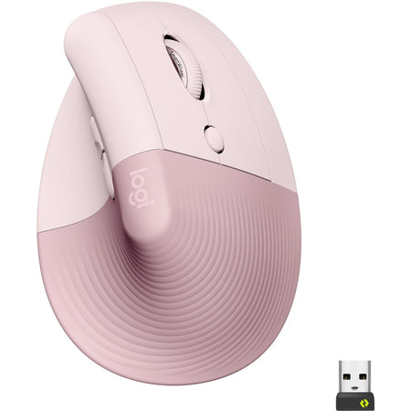 Logitech Lift Vertical Ergonomic Mouse (Rose) - 910-006472