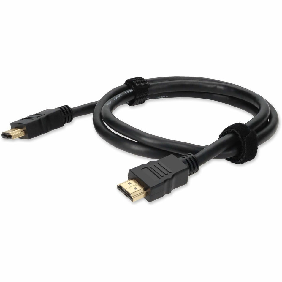 AddOn 1m HDMI 1.4 Male to HDMI 1.4 Male Black Cable Which Supports Ethernet Channel For Resolution Up to 4096x2160 (DCI 4K) - HDMIHSMM1M