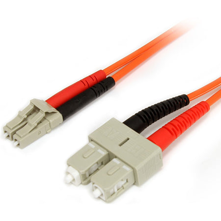 StarTech.com 1m Fiber Optic Cable - Multimode Duplex 62.5/125 LSZH Fiber Jumper Cord - LC/SC - FIBLCSC1