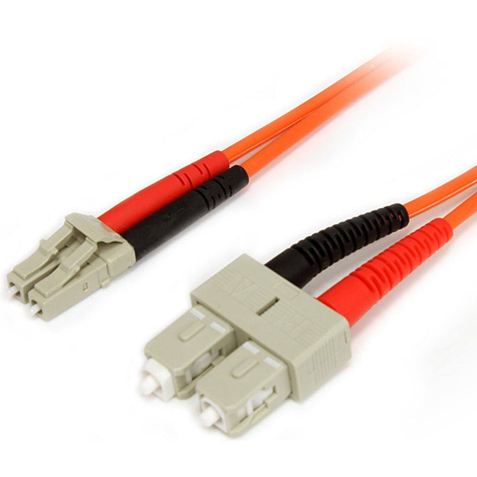 StarTech.com 1m Fiber Optic Cable - Multimode Duplex 62.5/125 - LSZH - LC/SC - OM1 - LC to SC Fiber Patch Cable - FIBLCSC1