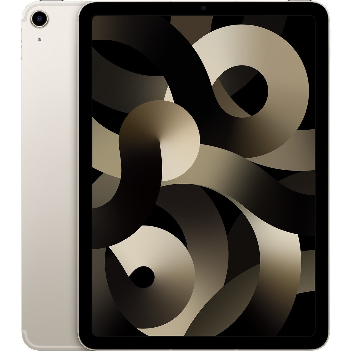 Apple iPad Air (5th Generation) A2589 Tablet - 10.9" - Apple M1 - 8 GB - 64 GB Storage - iPadOS 15 - 5G - Starlight - MM6V3LL/A