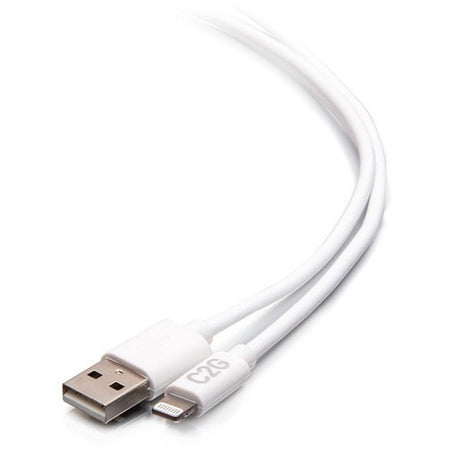 C2G 10ft USB-A Male to Lightning Male Sync and Charging Cable - White - C2G29907