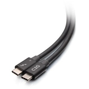 C2G 1.5ft Thunderbolt 4 Cable - 40Gbps - USB C Thunderbolt Cable - 100W Power Delivery Power Delivery - Black - M/M - C2G28885