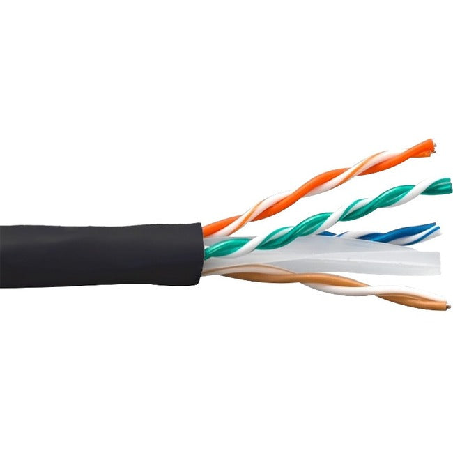 ENET Cat5e Stranded 24AWG 4Pair, 350 MHz Copper Cable UTP CMR Jacket 1000ft, Black - C5E-STBK-1K-ENC