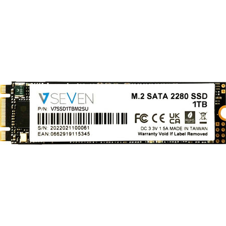 V7 V7SSD1TBM2SU 1 TB Solid State Drive - M.2 Internal - SATA (SATA/600) - TAA Compliant - V7SSD1TBM2SU