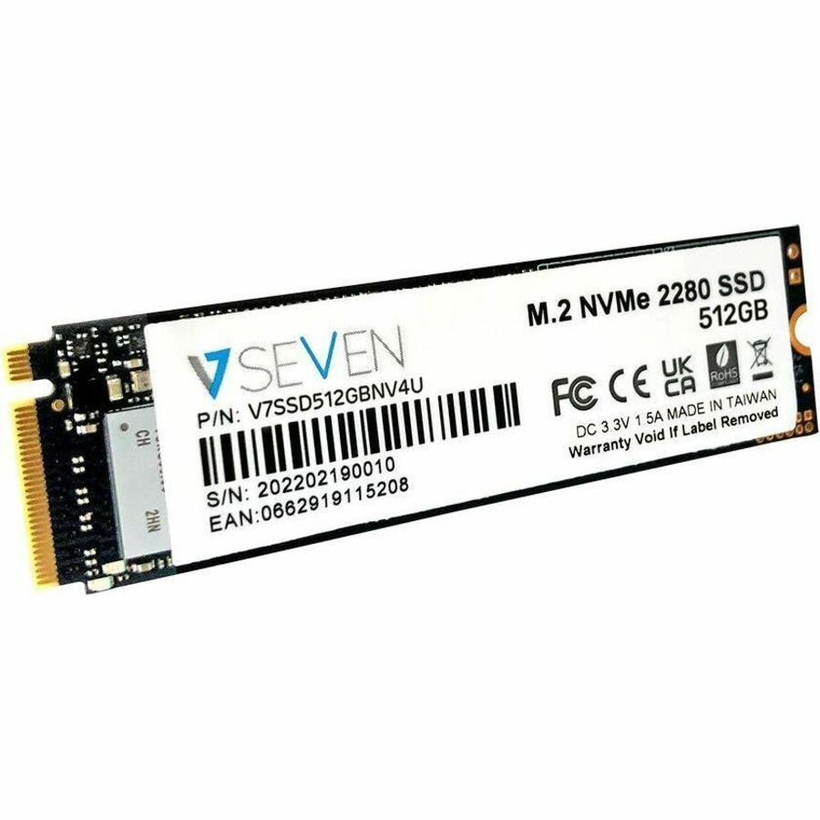 V7 V7SSD512GBNV4U 512 GB Solid State Drive - M.2 Internal - PCI Express NVMe (PCI Express NVMe 4.0 x4) - TAA Compliant - V7SSD512GBNV4U