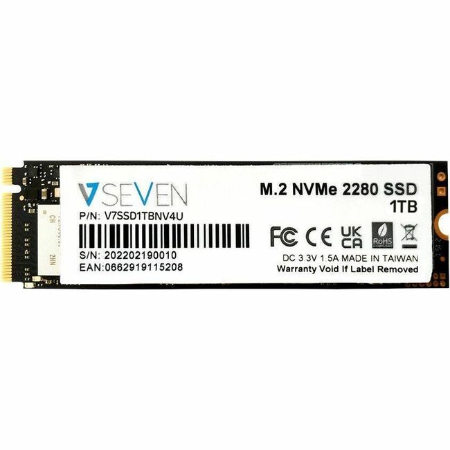 V7 V7SSD1TBNV4U 1 TB Solid State Drive - M.2 Internal - PCI Express NVMe (PCI Express NVMe 4.0 x4) - TAA Compliant - V7SSD1TBNV4U