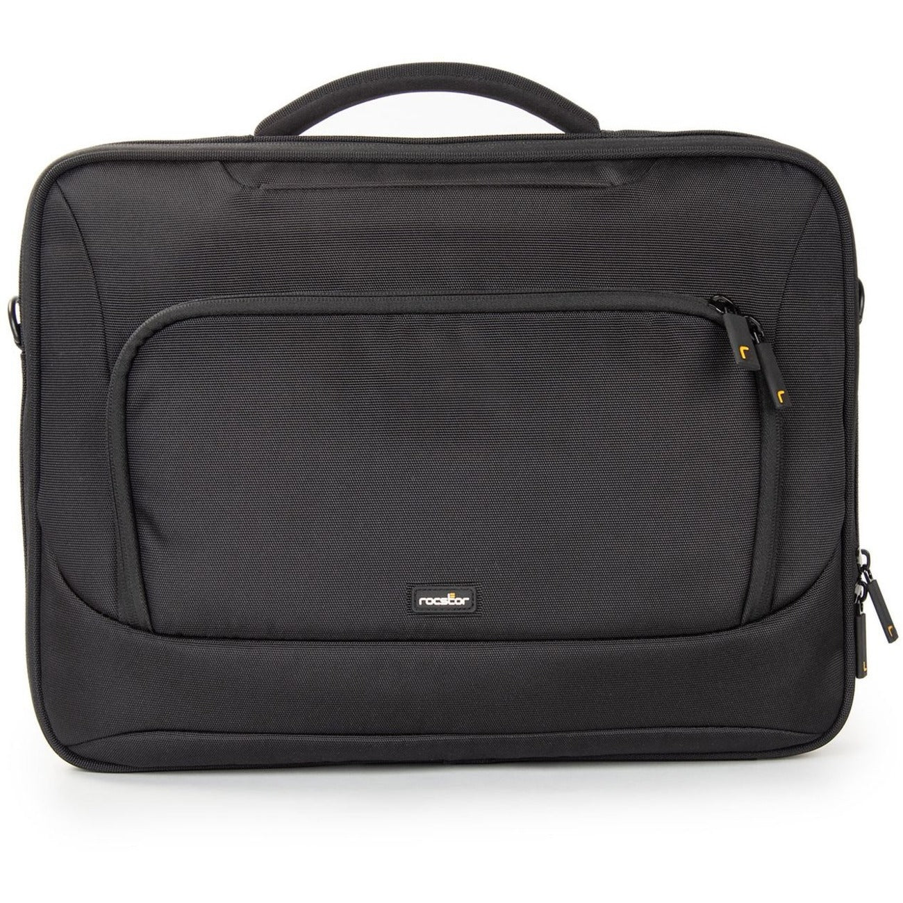 Rocstor Premium 15.6" & 16" Professional Frontloading Universal Briefcase Laptop Case - Weather & Water Resistant - RFID Blocking Pocket - Lightweight - Exterior 1200D Polyester & Interior 210D Polyester Material- Fits 15in, 15.6in, 16in & 16.1in Laptop - For Dell&reg;, Apple&reg;, HP&reg;, Lenovo&reg; Laptops - 15.55" Height x 11.8" Width x 2.6" Depth- Black - Y1CC004-B1