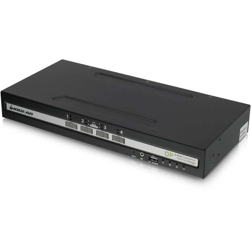 IOGEAR 4-Port Single View DisplayPort KVM Switch w/Audio and CAC support - GCS1414TAA4C