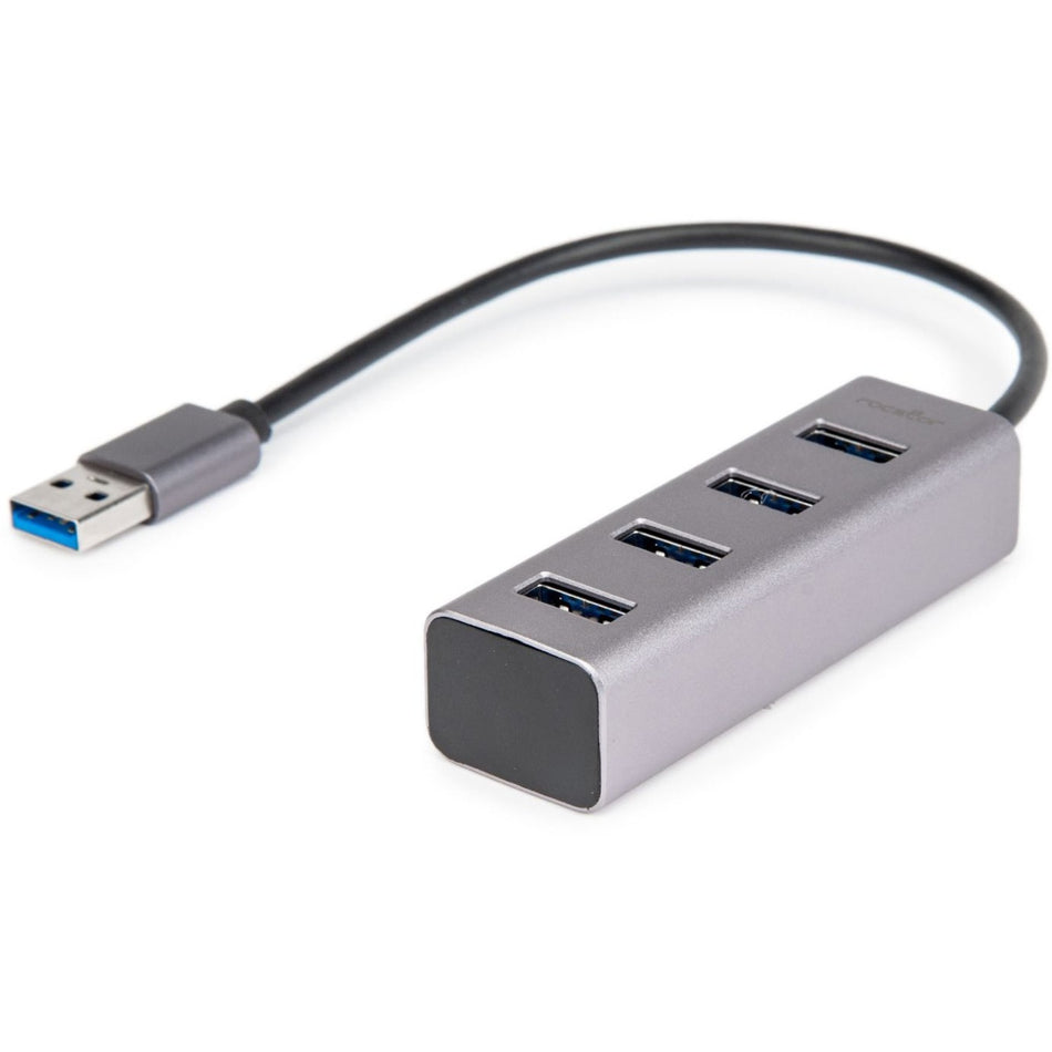 Rocstor Portable 4 Port Hub USB-A to 4x USB-A SuperSpeed USB 3.0 - Y10A270-A1