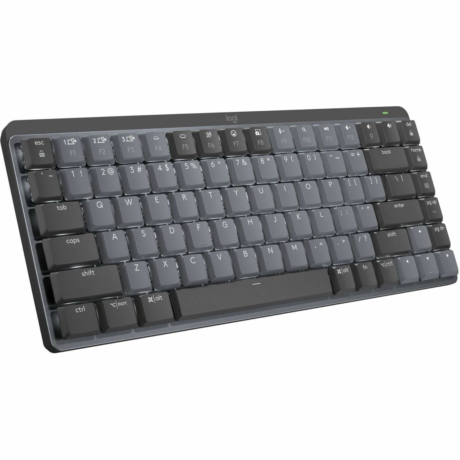 Logitech MX Mechanical Mini Minimalist Wireless Illuminated Keyboard, Linear Switches, Bluetooth, Graphite - 920-010551