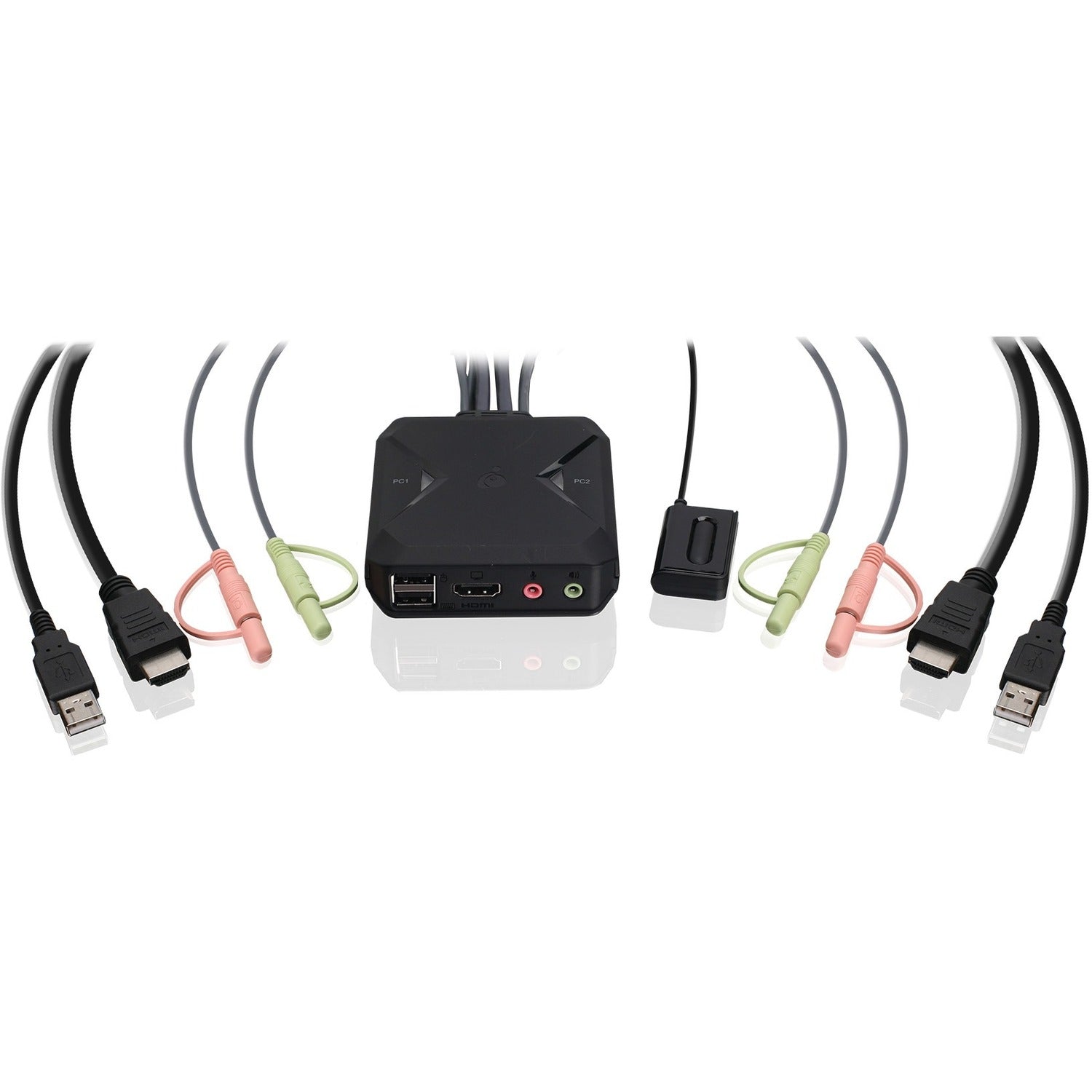 IOGEAR 2-Port 4K KVM Switch with HDMI, USB and Audio Connections - GCS92HU