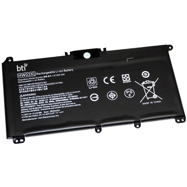 BTI HW03XL-BTI 11.34V 41.04WHR LI-ION BATTERY HW03041XL, HW03XL, L96887-1D1, L97300-005, HP 240 G9, 245 G9, 250 G9, 255 G9 - HW03XL-BTI