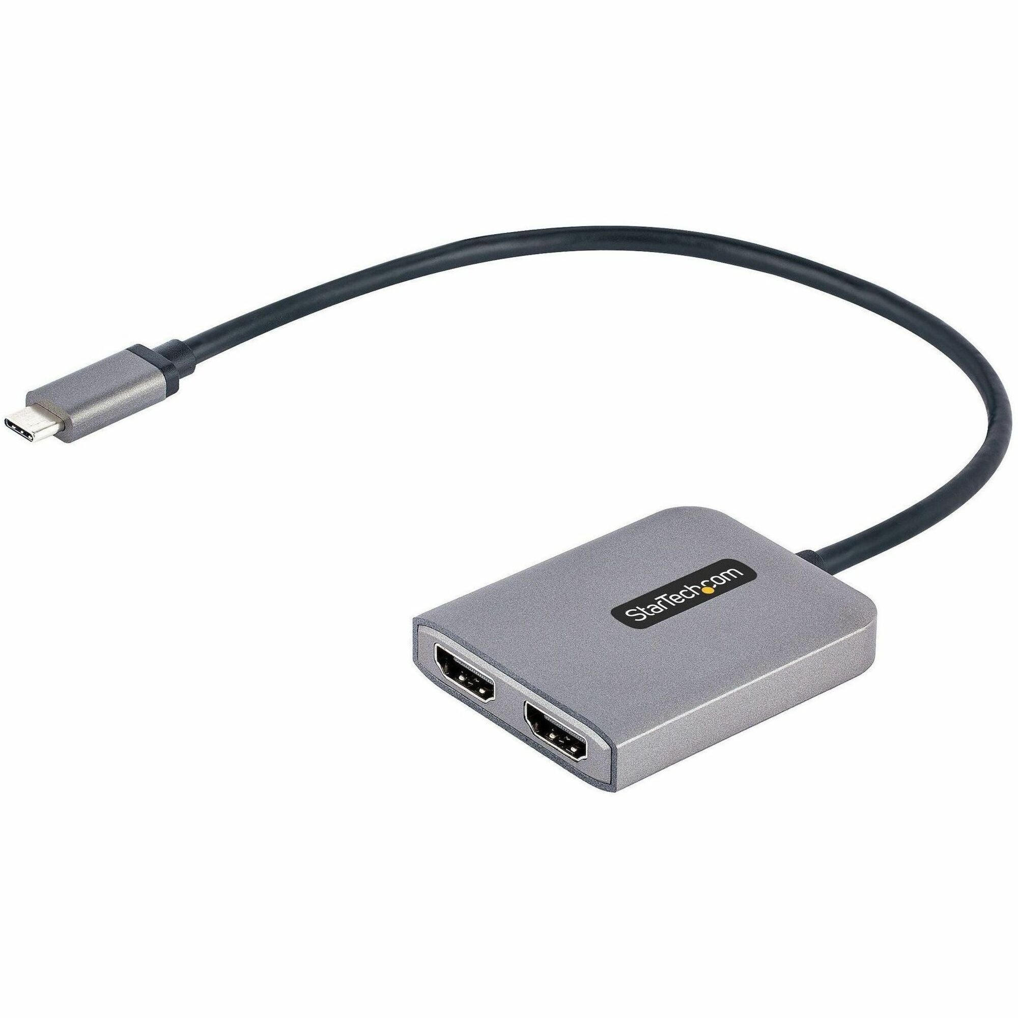StarTech.com USB-C to Dual HDMI Adapter, USB Type-C Multi-Monitor MST Hub, Dual 4K 60Hz HDMI Laptop Display Extender / Splitter, Windows - MST14CD122HD