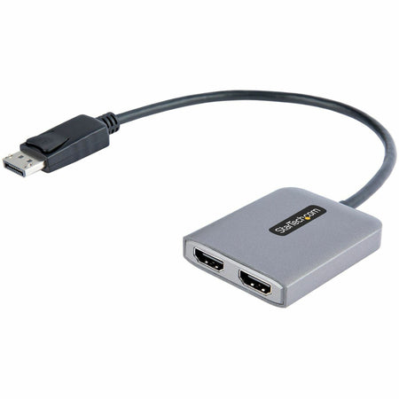StarTech.com DP to Dual HDMI MST HUB, Dual HDMI 4K 60Hz, 2 Port DisplayPort Multi Monitor Adapter with 1ft/30cm Cable, DP 1.4 | DSC | HBR3 - MST14DP122HD