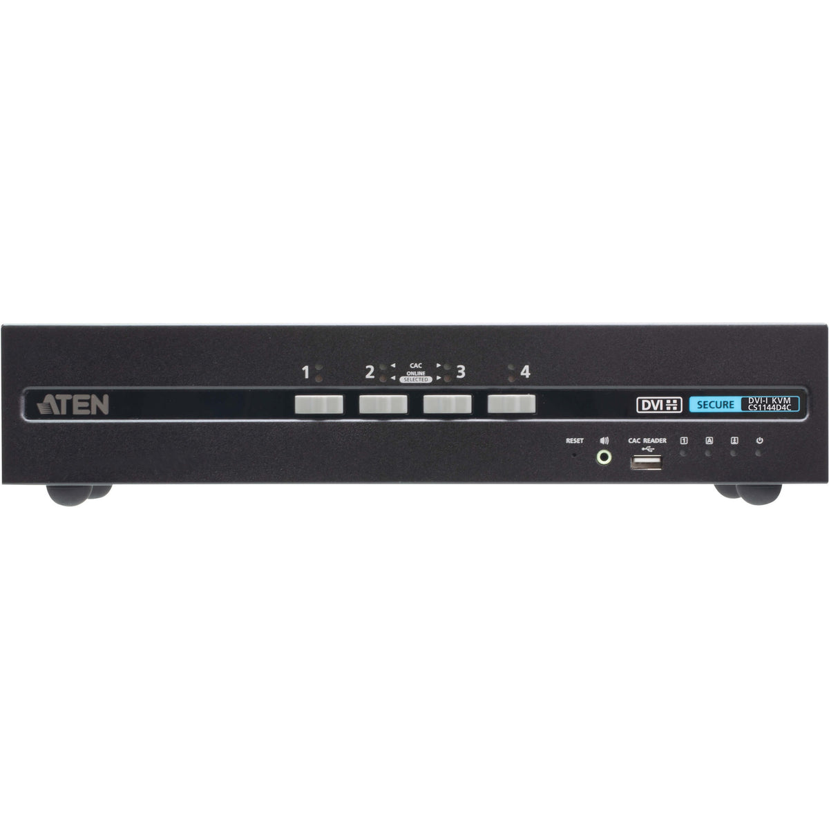 ATEN 4-Port USB DVI Dual Display Secure KVM Switch with CAC (PSD PP v4.0 Compliant) - CS1144D4C