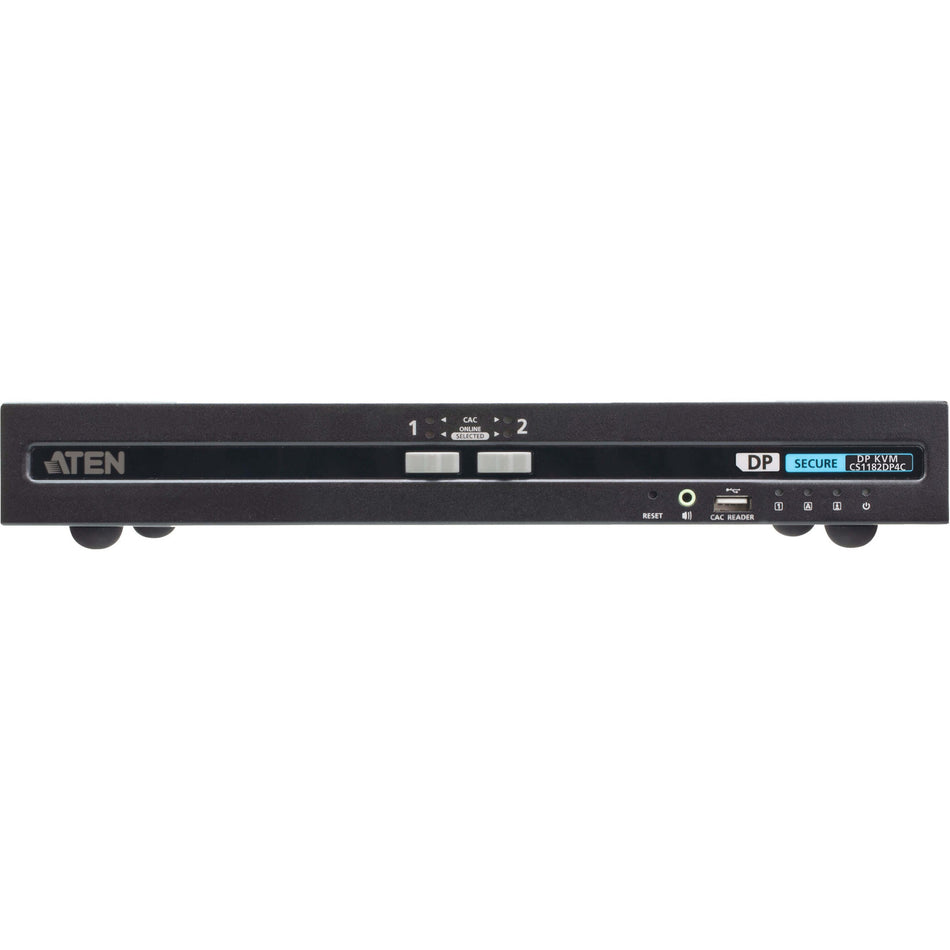 ATEN 2-Port USB DisplayPort Secure KVM Switch with CAC (PSD PP v4.0 Compliant) - CS1182DP4C