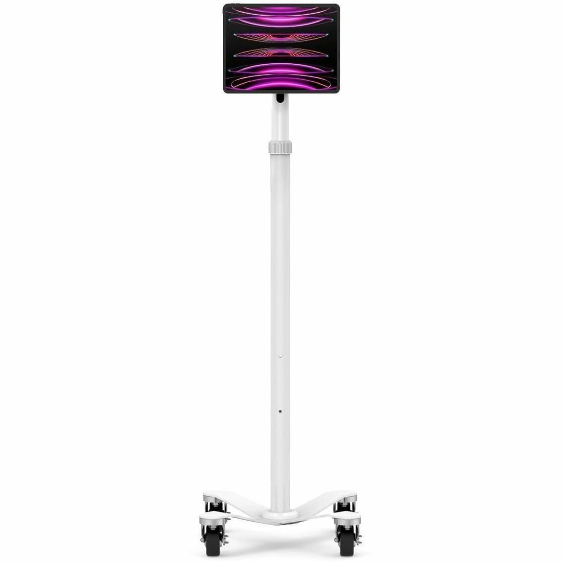 Compulocks Medical Rolling Cart with Invisible Universal Tablet Mount - Rise Freedom - MCRSTDWSMP01W