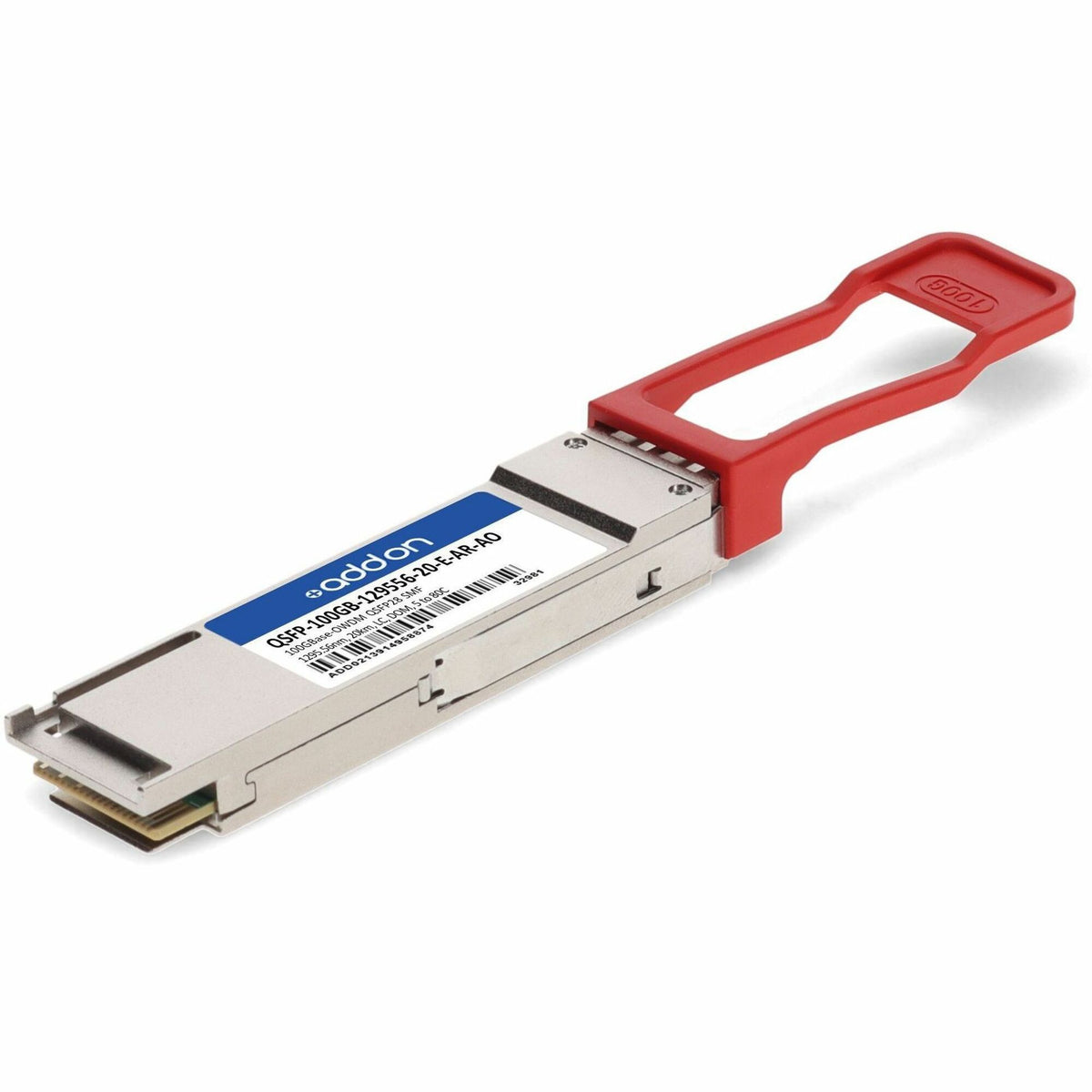 AddOn Arista Networks&reg; Compatible TAA 100GBase-OWDM QSFP28 Transceiver O-Band Channel OW295 50GHz (SMF, 1295.56nm, 20km, LC, DOM, -5 to +80C) - QSFP-100GB-129556-20-E-AR-AO