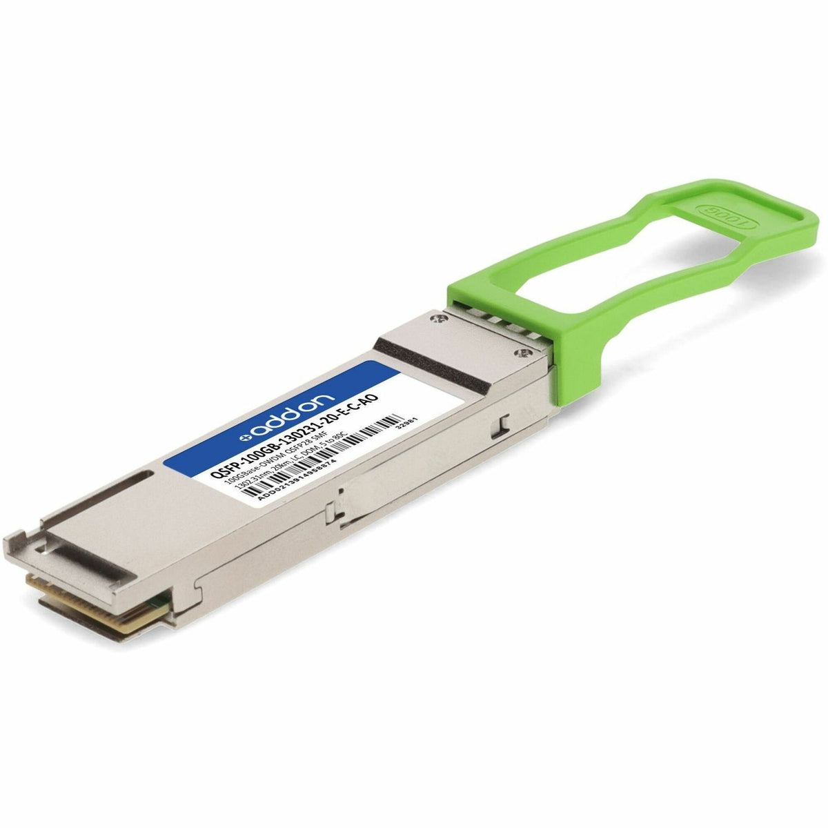 AddOn Cisco&reg; Compatible TAA 100GBase-OWDM QSFP28 Transceiver O-Band Channel OW302 50GHz (SMF, 1302.31nm, 20km, LC, DOM, -5 to +80C) - QSFP-100GB-130231-20-E-C-AO