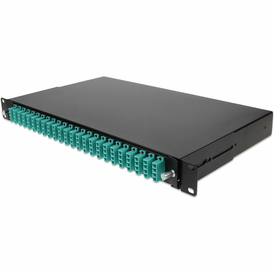 AddOn 19-inch Rack Mount 1U Patch Panel with 48 LC Duplex, Multi-Mode OM4 - ADD-1U48LCDM4