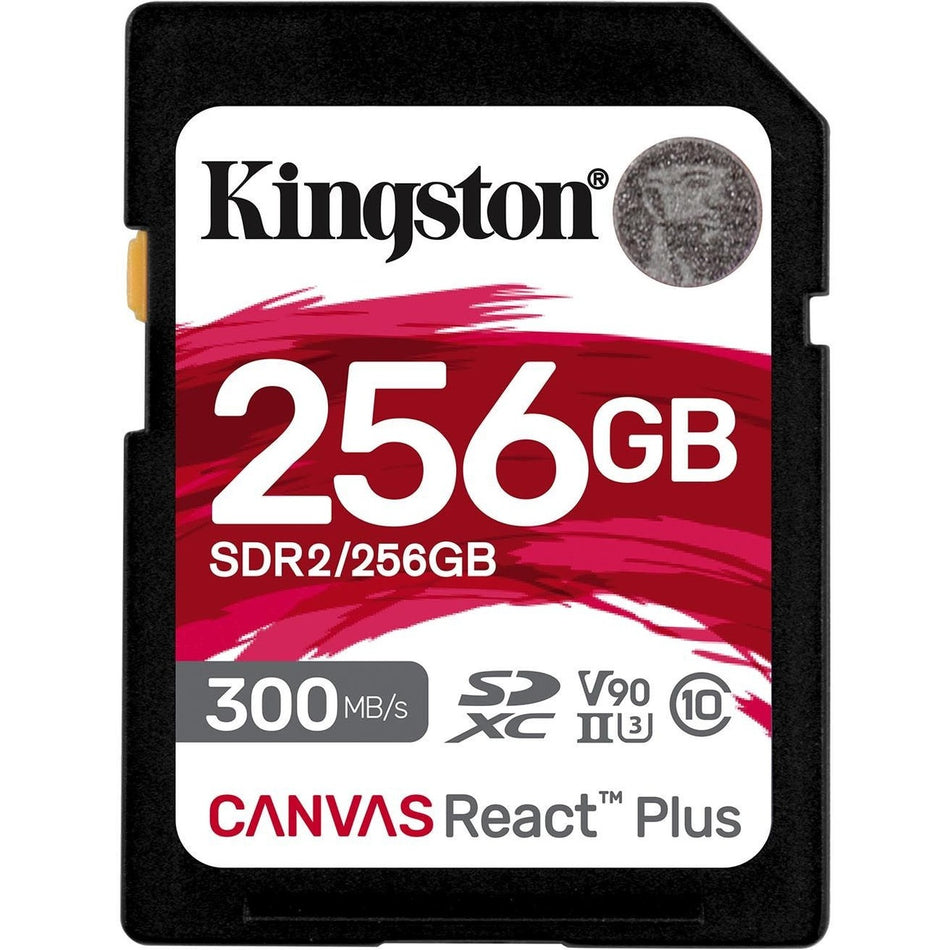 Kingston Canvas React Plus SDR2 256 GB Class 10/UHS-II (U3) V90 SDXC - SDR2/256GB