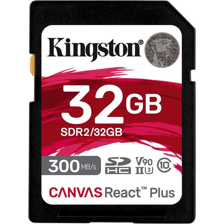 Kingston Canvas React Plus SDR2 32 GB Class 10/UHS-II (U3) V90 SDHC - SDR2/32GB